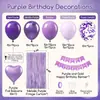 Kit de Arco de Globos Morado Taro de Venta Caliente Transfronterizo Cortina Metálica Decoración de Fondo para Fiesta de Cumpleaños de Niña Primer Cumpleaños