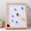 Pedra natural Sistema Solar oito planetas bola de cristal photo frame decoração Via Láctea popular ciência minério espécime decoração atacado
