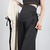 Pantalones de Maternidad de Seda de Hielo Verano Estilo Delgado para Usar Afuera 2026 Modelo Nuevo Sin Soporte Abdominal Talla Grande Cordón Casual Pantalones de Pierna Ancha Ropa de Verano