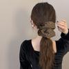 Falda Grande Estampado de Leopardo Lazo para el Cabello Intestino Grueso 2024 Nuevo Estilo Coreano Cuerda para el Cabello de Cola de Caballo Baja Goma Elástica para el Cabello Diadema Accesorios para el Cabello