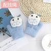 Luvas quentes de besouro fofas para bebês, penduradas no pescoço com corda, forradas com lã, luvas espessas à prova de frio para crianças e bebês