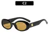 Gafas de Sol Ovaladas Retro Estilo Europeo y Americano para Fotografía Callejera al Aire Libre Nueva Moda Chica Popular Protección Solar Ciclismo Gafas de Sol Transfronterizas