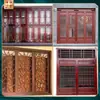 Talla en madera de Dongyang, puertas y ventanas antiguas de madera maciza, ventanas tradicionales de madera maciza, ventanas de flores caladas estilo chino, ventanas de madera antiguas hechas a medida