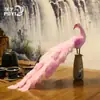 Simulación de pavo real pequeño adornos para decoración de escaparates de joyería pluma de pavo real accesorios para fotografía de bodas para el hogar enseñanza