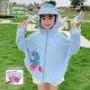 Roupas de Proteção Solar para Crianças Verão Novo Meninos e Meninas Seda Gelada upf50 + Proteção UV Leve Respirável Roupa de Proteção Solar Jaqueta