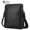 Bolsa de Hombro de Negocios de Cuero Genuino Personalizada por el Fabricante, Bolso Bandolera de Moda para Viajeros de Cuero de Vaca de Primera Capa, Portafolio Casual para Hombre