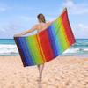 Toalha de Praia Impressa Digitalmente Personalizada 90*180 com Alta Absorção de Água e Proteção Solar Xale Grande para Viagem e Fotos na Praia