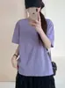 Venta Directa de Fábrica Shisanxing Camiseta de Manga Corta de Algodón Bordada con Copos de Nieve Nueva de Verano para Mujer, Dropshipping Disponible