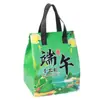 Novas Sacolas de Presente de Embalagem de Luxo para o Festival do Barco-Dragão, Sacolas Tote de Tecido Não Tecido para Zongzi de Feriado, Feitas Sob Medida, Sacolas com Suporte Inferior Espessado