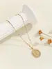 Collar para Mujer Cruz de Oriente Medio Transfronterizo Nuevo Estilo Producto de Origen Cobre Microincrustado Circonita Color Moda Joyería Lujo Ligero (Zircón de Color Aleatorio)