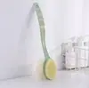 Cepillo de baño antideslizante de mango largo para el hogar, cepillo para ducha de baño, cepillo de baño espumoso, colgable y almacenable, cepillo exfoliante de cerdas suaves