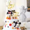 Pastel del Año del Rata para Niños Ratón del Zodiaco Bebé Luna Llena Decoración 100 Cumpleaños Adornos de Mickey Minnie Mouse Juguete