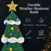 Árbol de Navidad de Hierro 2D con Cadena de Luces Paquete de Regalo Decoraciones Exteriores Patio Festivo Luces LED Arreglo Transfronterizo