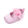 Zapatos de Bebé de Color Sólido con Flor de Satén Zapatos para Niños Pequeños Zapatos de Princesa Suela Suave Antideslizantes Zapatos de Bebé BHX3061