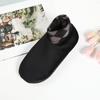 Calcetines de piso con estampado de leopardo para mujer adulta de otoño e invierno, de doble capa, acolchados de terciopelo, antideslizantes, cálidos, de terciopelo no invertido, para yoga y danza
