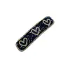 Pinza bb de cristal con diamantes de imitación en forma de corazón estilo coreano, pinza para flequillo de temperamento de alta gama, pinza lateral de moda versátil, pinza para cabello suelto para la parte posterior de la cabeza