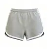 Shorts de Yoga Color Block Personalizados de Lado Único para Mulheres, Novo Verão 2026 Sexy de Linha A para Comércio Exterior, Hot Pants Esportivos Hot Girl