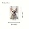 Protector de cable de datos con patrón de bulldog blanco 2D, cubierta anti-rotura para cable de cargador, adecuado para Tipo-C