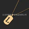 Collar de Acero Inoxidable Dorado con 26 Letras para Hombre, Cadena de Perlas de 60 cm, Color Duradero, Joyería al por Mayor, Collar de Acero de Titanio