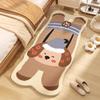 Desenho animado cobertor de cabeceira quarto tapete quarto infantil antiderrapante pés tapetes inverno longo pelúcia tapetes para meninos e meninas na frente da cama