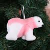 Enfeites de Urso Branco de Natal Pingentes de Decoração para Árvore de Natal Suprimentos para Decoração de Natal Urso Branco de Espuma Enfeites de Mesa