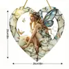 Elfo do Amor da Amazon com Asas Anjo Disco Acrílico Pintado Pingente Decoração de Janela Decoração de Varanda Listagem