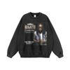 Sudadera con capucha de marca de moda hip hop americana estilo relajado para hombre con lavado pesado y estampado vintage 2025