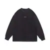 Roupas Vintage 25 Outono Nova Tendência Estilo Americano Marca Peito Letra Pequena Gola Redonda Casual Solta Veludo Alemão Manga Longa Camiseta