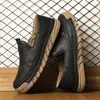 Populares Zapatos Casuales para Hombre de Gran Tamaño de Amazon Transfronterizos, Zapatos de Cuero con Suela Gruesa, Mocasines Hechos a Mano, Zapatos de Marca Independiente de Moda para Hombre