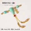 Pulsera de cordón trenzado a mano DIY con turquesa de magnesita, arena dorada, letra 'tee' incrustada con alambre de cobre, accesorios de cuentas