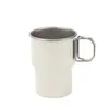 Taza portátil de acero inoxidable 304 con popote, asa con veta de madera, taza de café para exteriores, vaso de agua irrompible, taza con popote