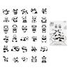 Italiano Caja de Pegatinas Pájaro Serie Panda Lindo Dibujo Animado Animal Mágico Cuenta de Mano Diario Diy Decorativo Embalaje Sello Pegatina