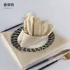 Paño para limpiar tazas paño para la boca flor de hotel paño de secado para manteles individuales de restaurante pañuelo para el cuello occidental paño para limpiar tazas