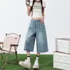 Pantalones Vaqueros Anchos Cropped Estilo Americano para Mujer 2026 Tendencia Versátil Nuevos de Verano Finos Adelgazantes de Pierna Recta para Mujer