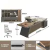 Mesa de Escritório de Luxo Leve Simples Moderna Sensação de Alto Padrão Gerente Presidente Mesa para Uma Pessoa Pequena Grande Mesa Executiva com Armário Lateral