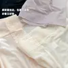 Shorts de Segurança para Mulheres, Calcinhas de Quatro Cantos, Leggings Brancas Duas em Uma, Shorts de Segurança de Seda Gelada de Cintura Alta com Renda