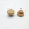 Venta al por mayor de fábrica muebles mango de madera gancho de madera agujero único Mango de madera de Loto Hongo tirador de puerta y ventana cajón accesorios de madera