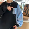 Moletom Masculino Jovem Novo Estilo Primavera e Outono 2026, Marca da Moda Corte Solto Roupas Masculinas, Versátil e Estiloso Nova Tendência