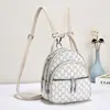 Mochila Estilo Coreano Retro com Estampa Nova 2026 para Mulheres, Zíper Multicamadas, Grande Capacidade, Bolsa Redonda Pequena Versátil, Fonte Atacadista