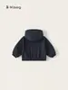 Roupa infantil Bangxuan outono casaco para meninas, jaqueta corta-vento de manga comprida com zíper, casaco com capuz para meninas