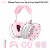 Adecuado para la nueva funda protectora de AirPods Max: Funda protectora transparente de TPU en forma de corazón rosa para auriculares de diadema