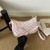 Bolso de hombro grande con estampado estilo coreano para mujer, nuevo modelo 2026, simple y fresco, con cadena, moderno y elegante