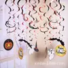 Enfeites de Halloween Transfronteiriços Tema Caveira Conjunto de Bandeiras Espirais Decoração de Cena de Festa Bandeira Aranha Grande