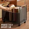 Suporte de armazenamento de mochila sob a mesa caixa de livros móvel cesta de armazenamento de livros para sala de aula de estudante sob a mesa com rodas pequeno carrinho