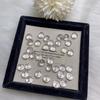 Cuentas de Disco de Cristal Blanco Transparente de Alto Hielo Natural, Accesorios y Joyería de Alta Calidad de Cristal de Forma Aleatoria