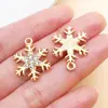 Kit de Materiales para Joyería DIY Hecho a Mano de Colgantes de Copo de Nieve Huecos con Pedrería de 8 Estilos Mixtos con un Toque de Lujo Ligero