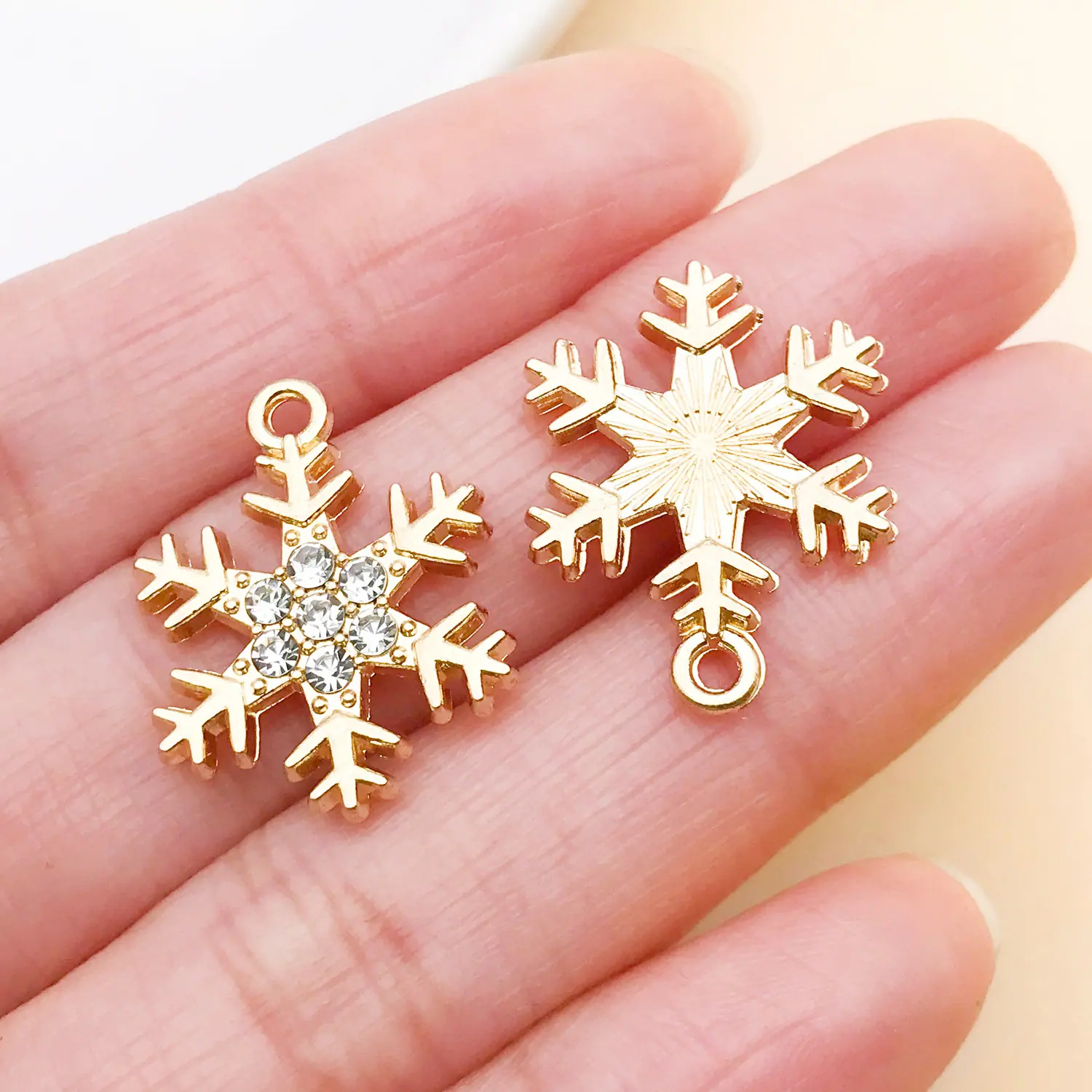 27051-SD-kc金锌合金点钻雪花21.5x16mm-1