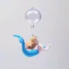 Paisajismo de Acuarios Transfronterizo, Accesorios Hechos a Mano para Elementos Acuáticos, Accesorios de Paisajismo para Acuarios, Adornos Flotantes Suspendidos de Sirena para Acuario Micro
