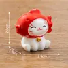 Paisaje en miniatura, linda figura de gato de la suerte de Año Nuevo, adorable decoración DIY, accesorio de bolsa sorpresa, pequeño adorno de escritorio o para coche