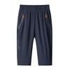 Pantalones capri de verano para exteriores, pantalones cortos de seda de hielo para hombre, pantalones deportivos de talla grande, pantalones elásticos de secado rápido para hombre.
